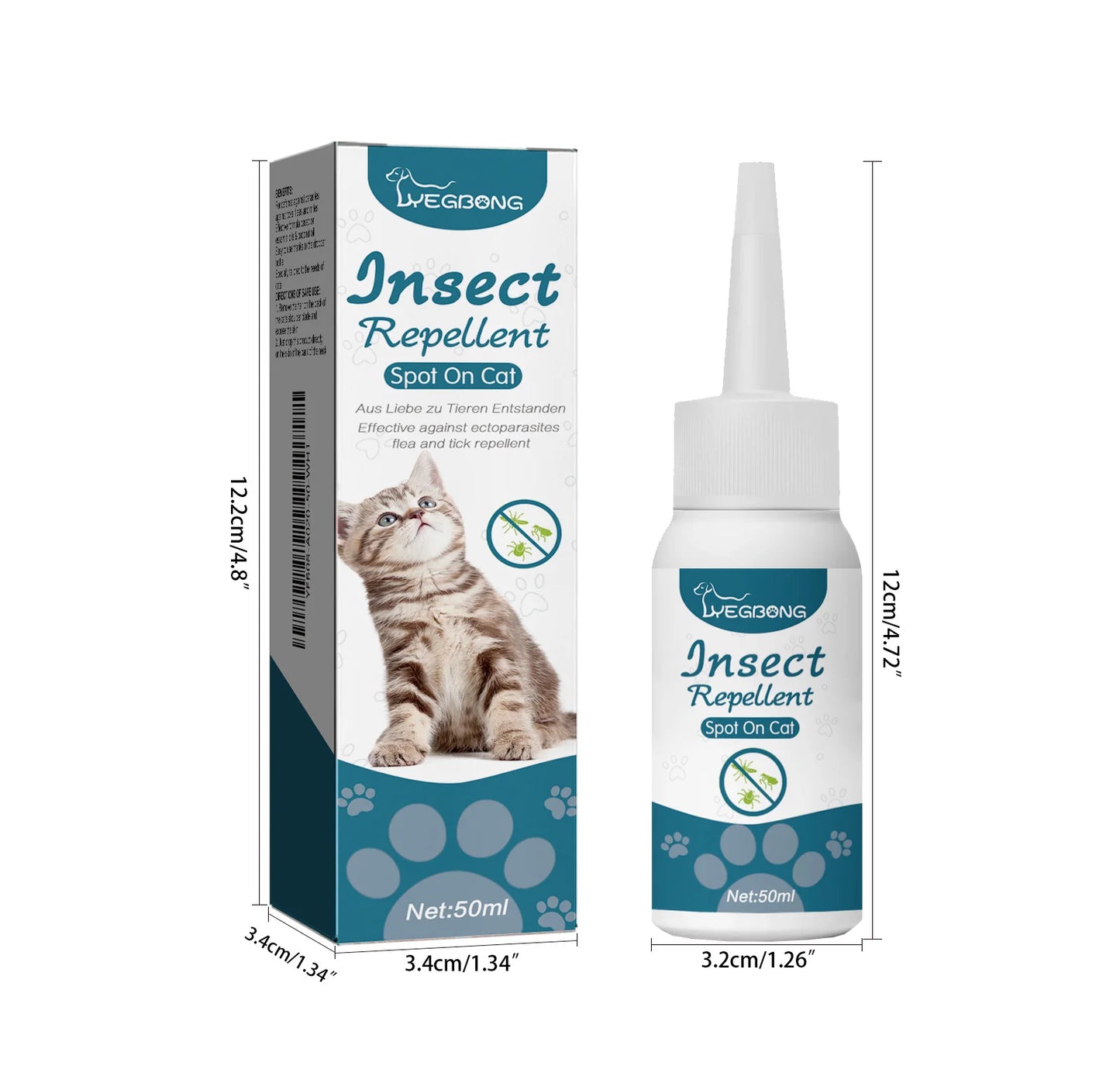 50ML Anti-flea Tick Drops for Cats & Dogs