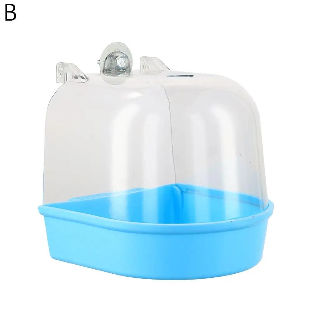 Hanging Transparent Bird Bath Cube