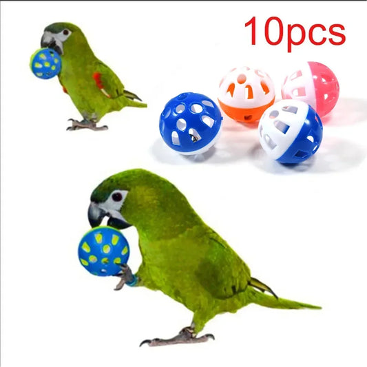 Colorful Hollow Rolling Bell Bird Parrot Toy