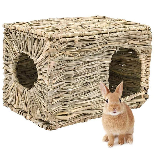 Hamster Guinea Pig Bunny Grass Chew Toy Mat House