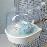 Hanging Transparent Bird Bath Cube
