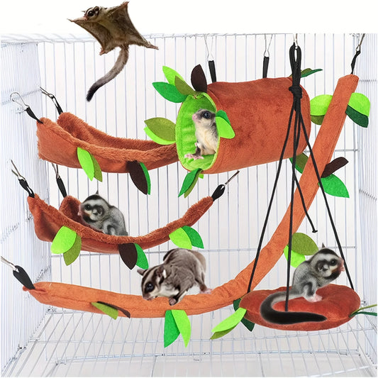 Rodent Plush Cotton Hamster Hammock Round Swing