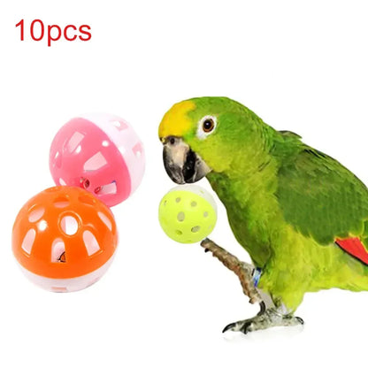 Colorful Hollow Rolling Bell Bird Parrot Toy