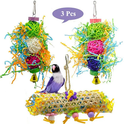 Colorful Bird Parrot Toy Set