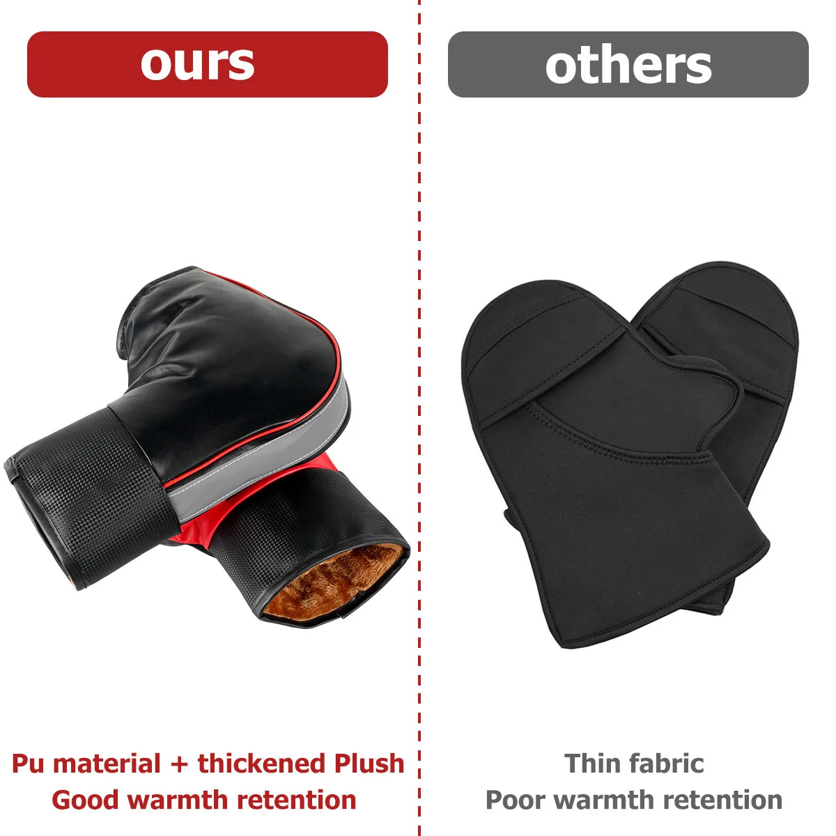 1Pair Motorcycle Handlebar Muffs Protective