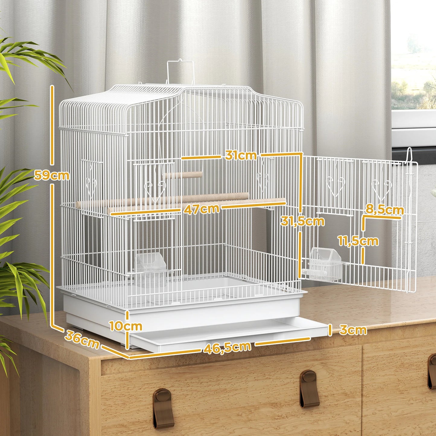 Steel Frame Pawhut Bird Cage
