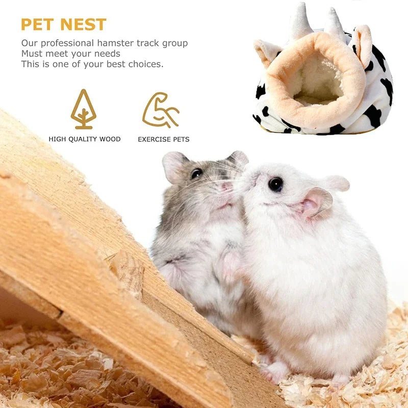 Rodent Winter Cottage Small Pet Sleeping Bed
