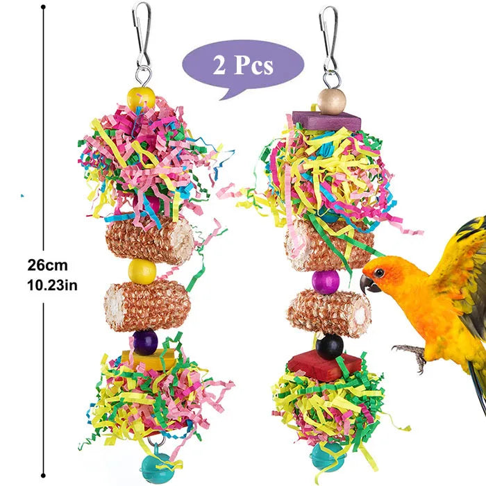 Colorful Bird Parrot Toy Set
