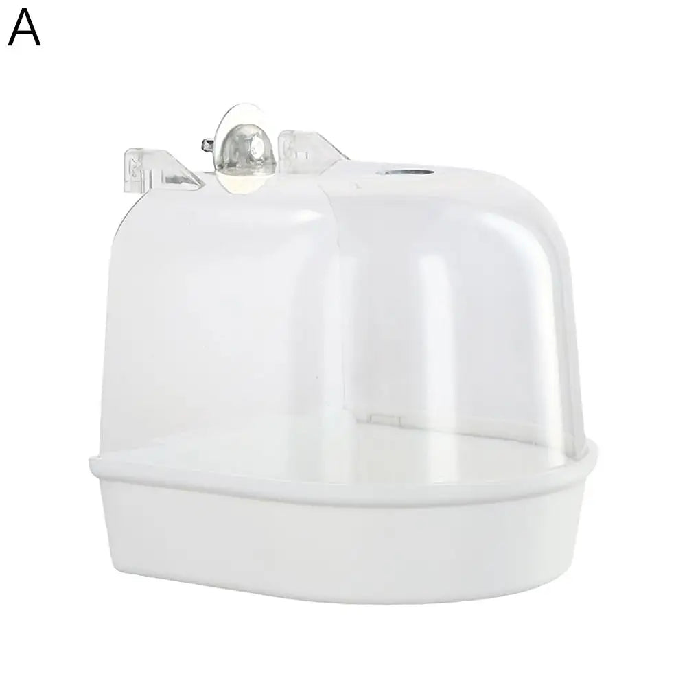 Hanging Transparent Bird Bath Cube