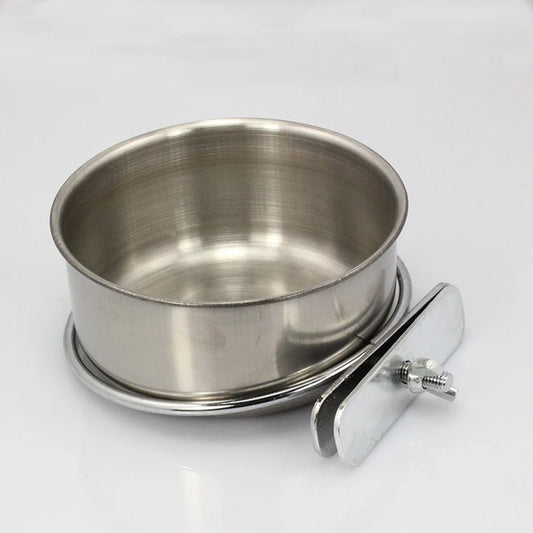 Parrot Feeding Water Cage Bowls with Clamp Holder