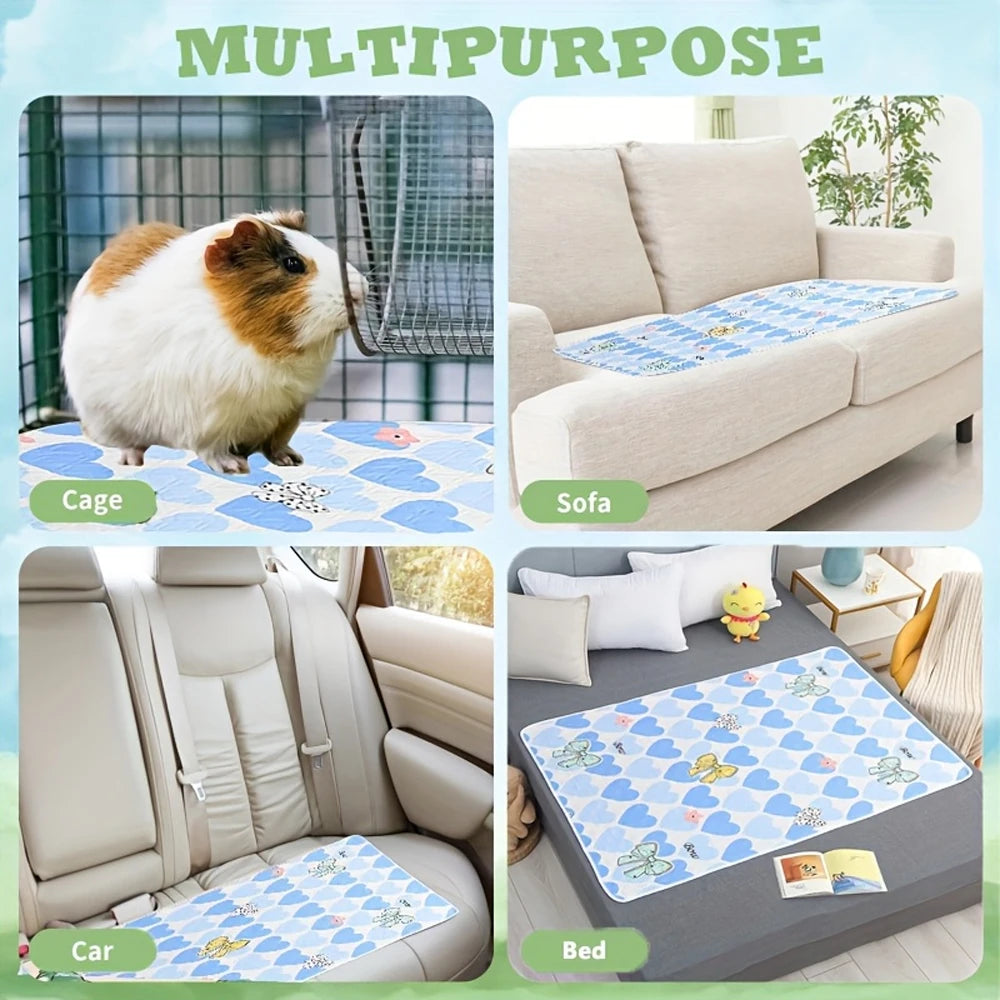 Print Guinea Pig Pee Pad Reusable Cage Liner Mats