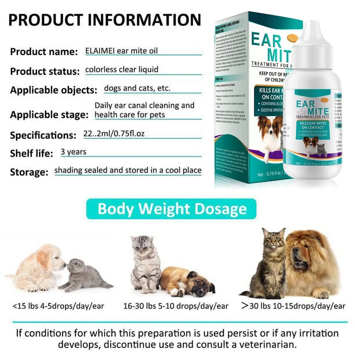 Cat Earmite Oil Ear Mitetreatment