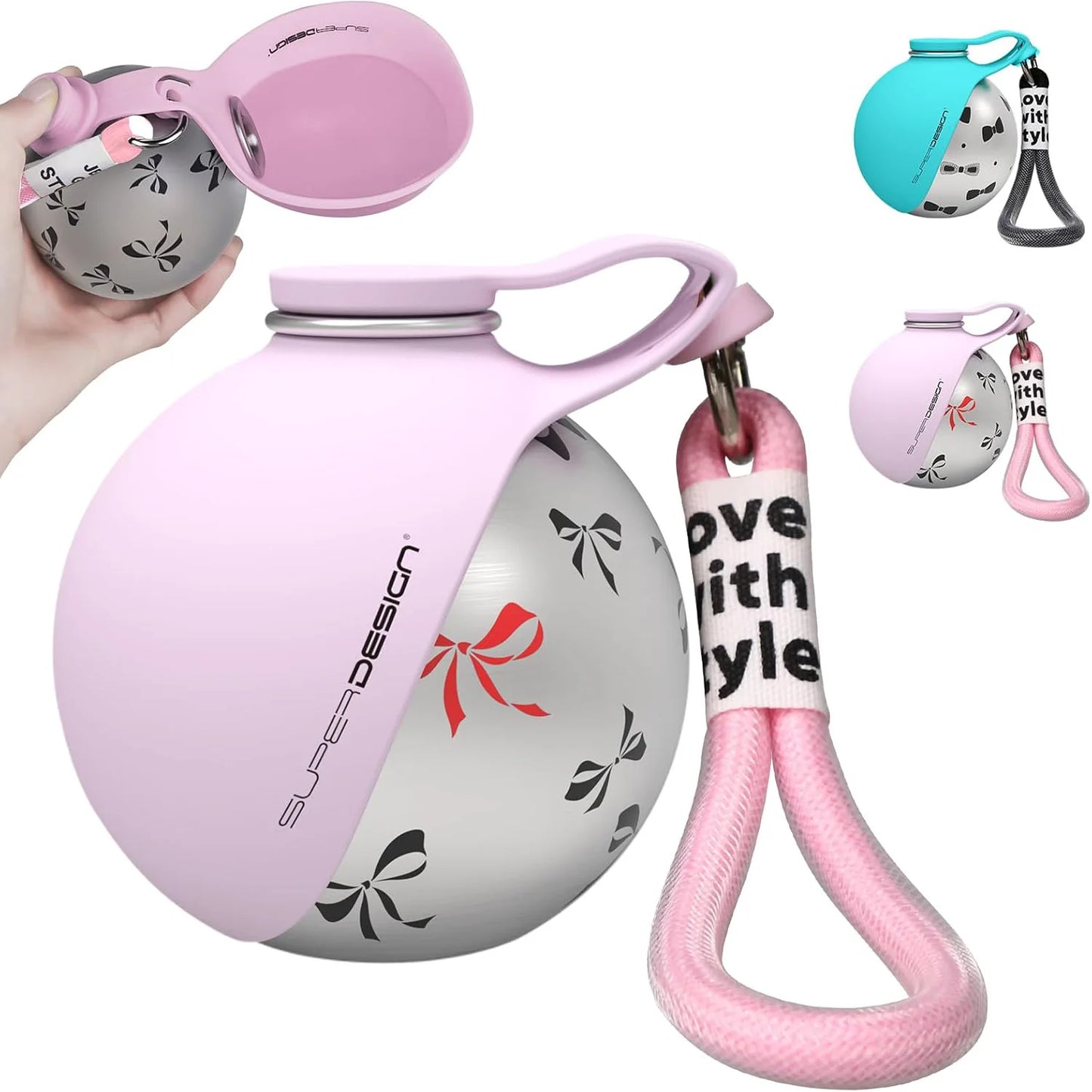 Portable Dog Water Bottle with Waste Bag Dispenser