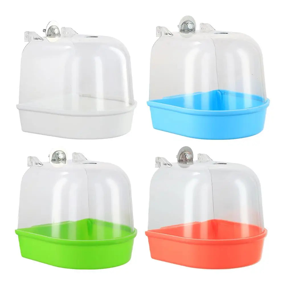 Hanging Transparent Bird Bath Cube
