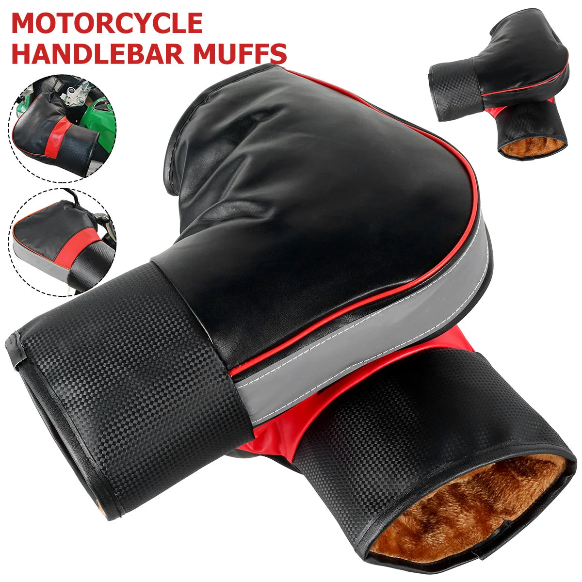 1Pair Motorcycle Handlebar Muffs Protective