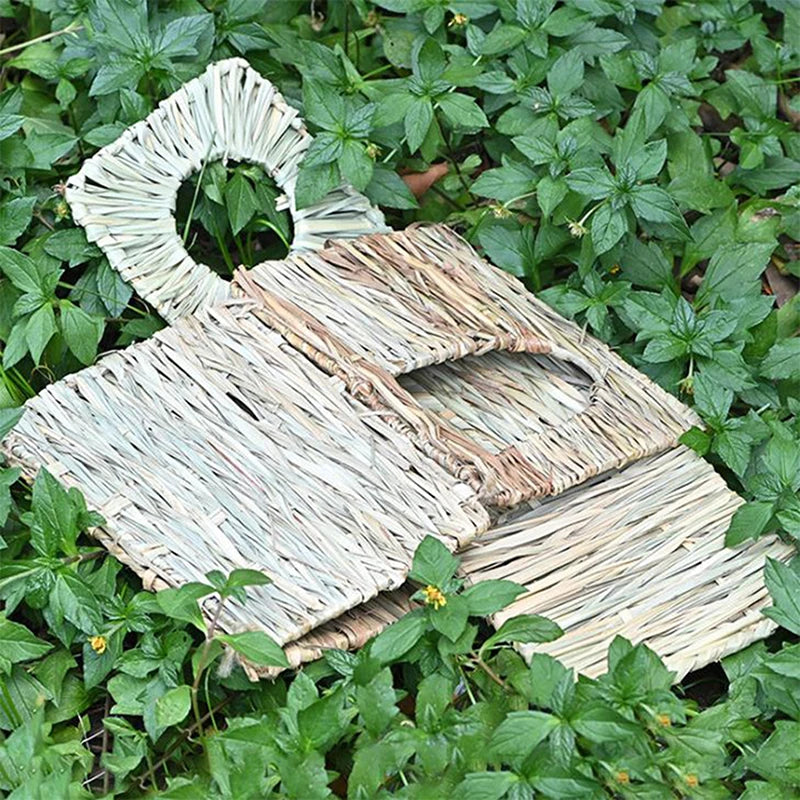 Hamster Guinea Pig Bunny Grass Chew Toy Mat House