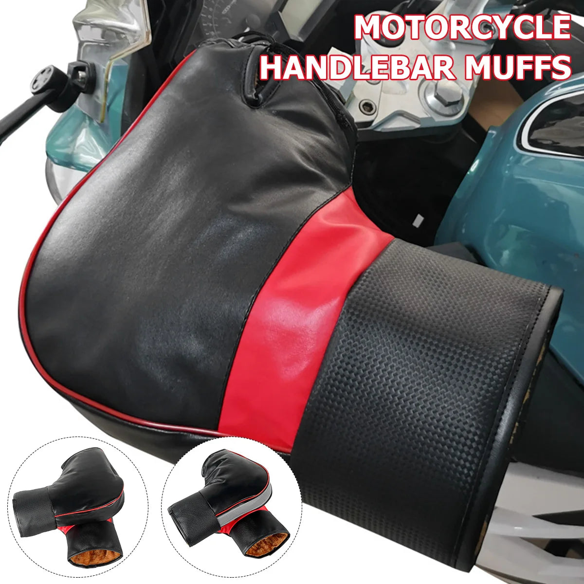 1Pair Motorcycle Handlebar Muffs Protective