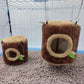 Tree Stump Shape Rodent Hammock Hamster Bed