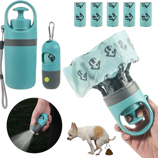 Dog Poop Scoop Set & Claw Waste Selector with Collar Clip