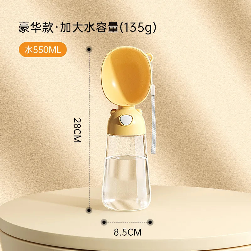 Portable Dog Water Bottle with Food Dispenser