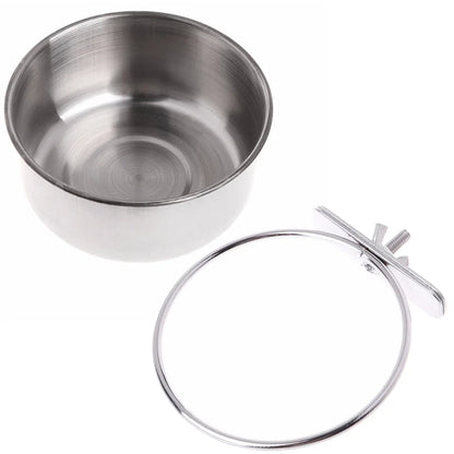 Parrot Feeding Water Cage Bowls with Clamp Holder