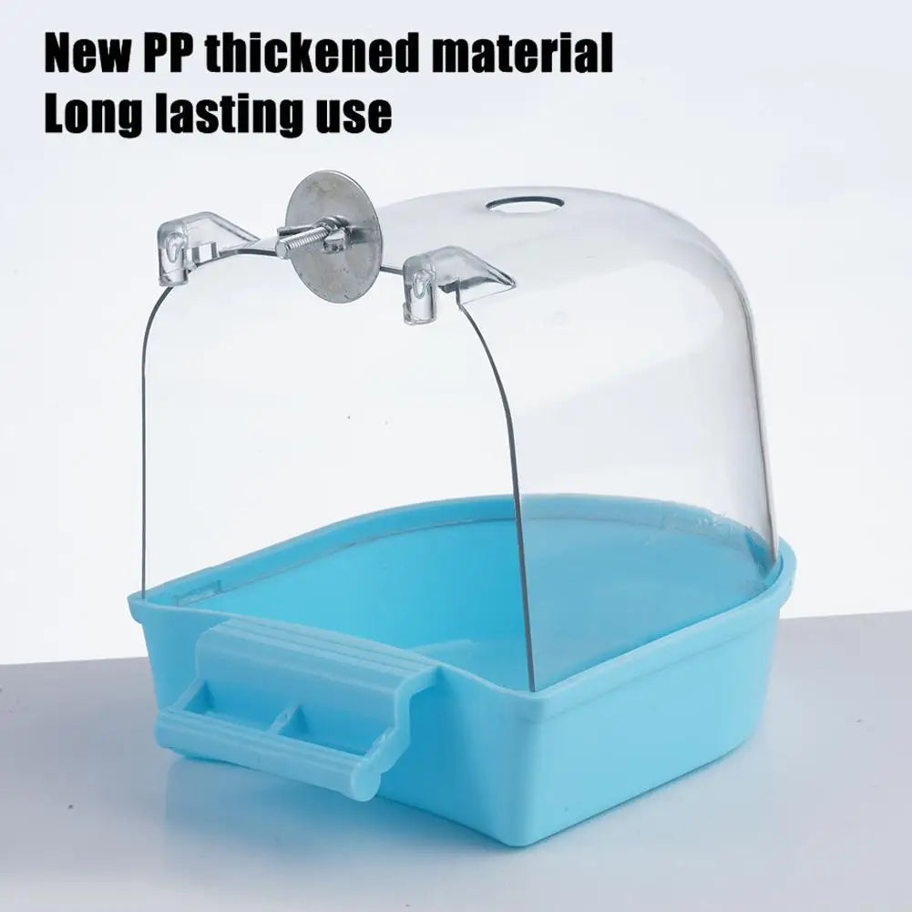 Hanging Transparent Bird Bath Cube