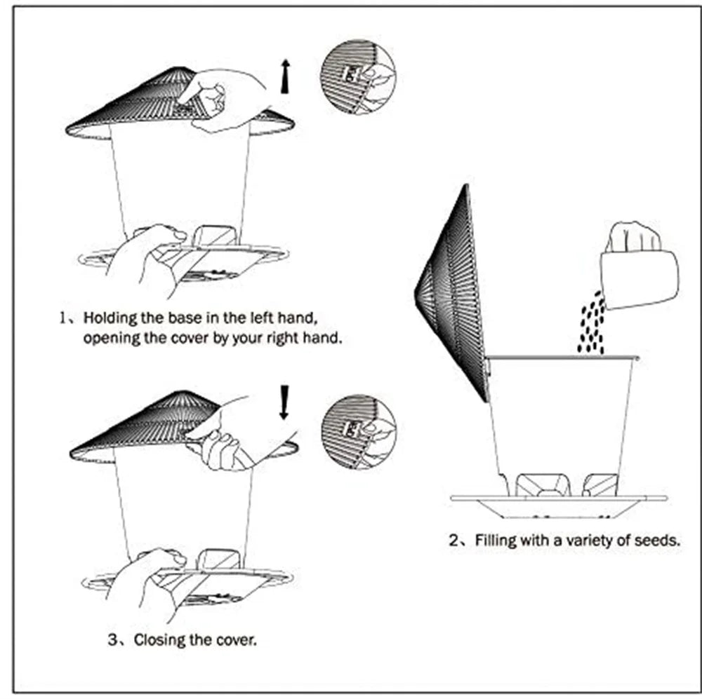 Automatic Foot Feeding Tool Outdoor Bird Feeder