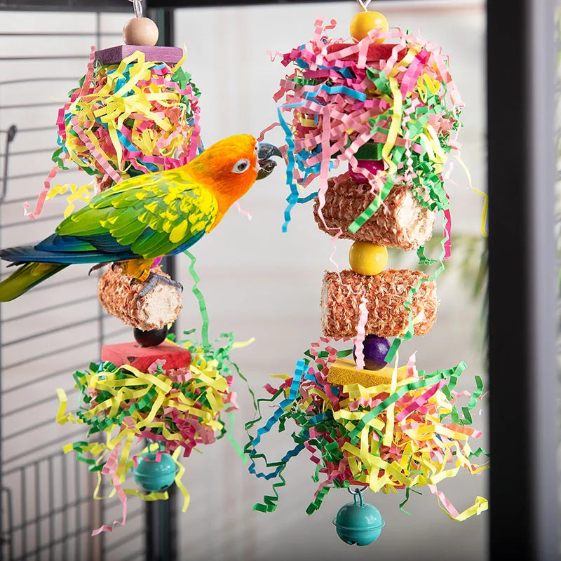 Colorful Bird Parrot Toy Set