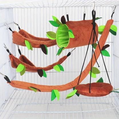 Rodent Plush Cotton Hamster Hammock Round Swing