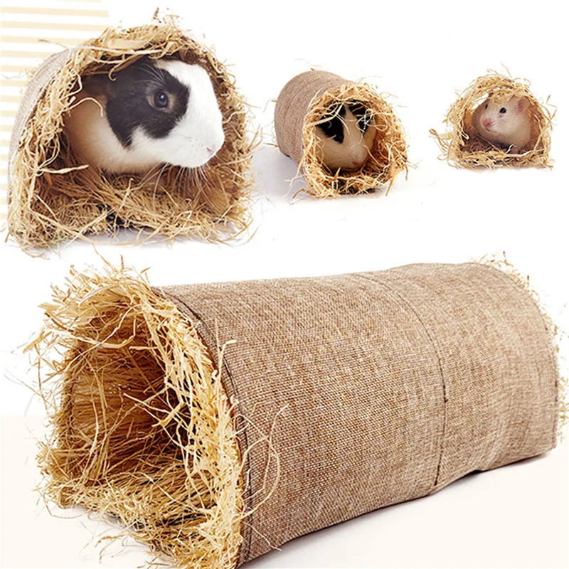 Hamster Guinea Pig Bunny Grass Chew Toy Mat House