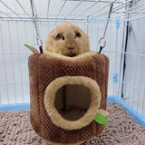 Tree Stump Shape Rodent Hammock Hamster Bed